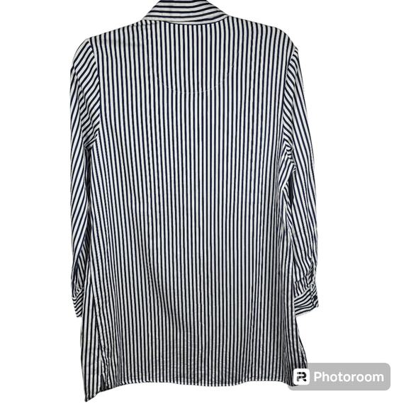 Kate Spade Pinstriped Heart Pocket Sleep Shirt Women's Size S - Picture 6 of 10